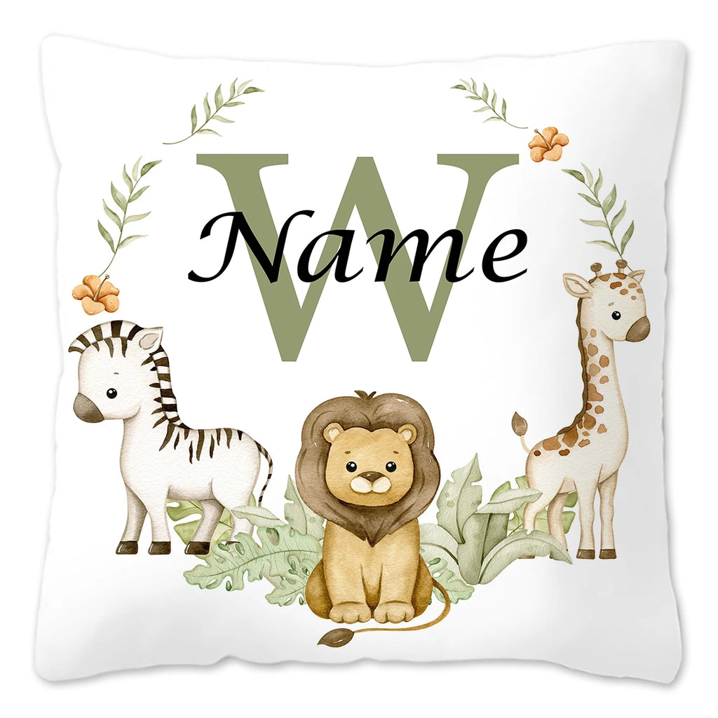 Animal with Name Pillow Case, Personalized