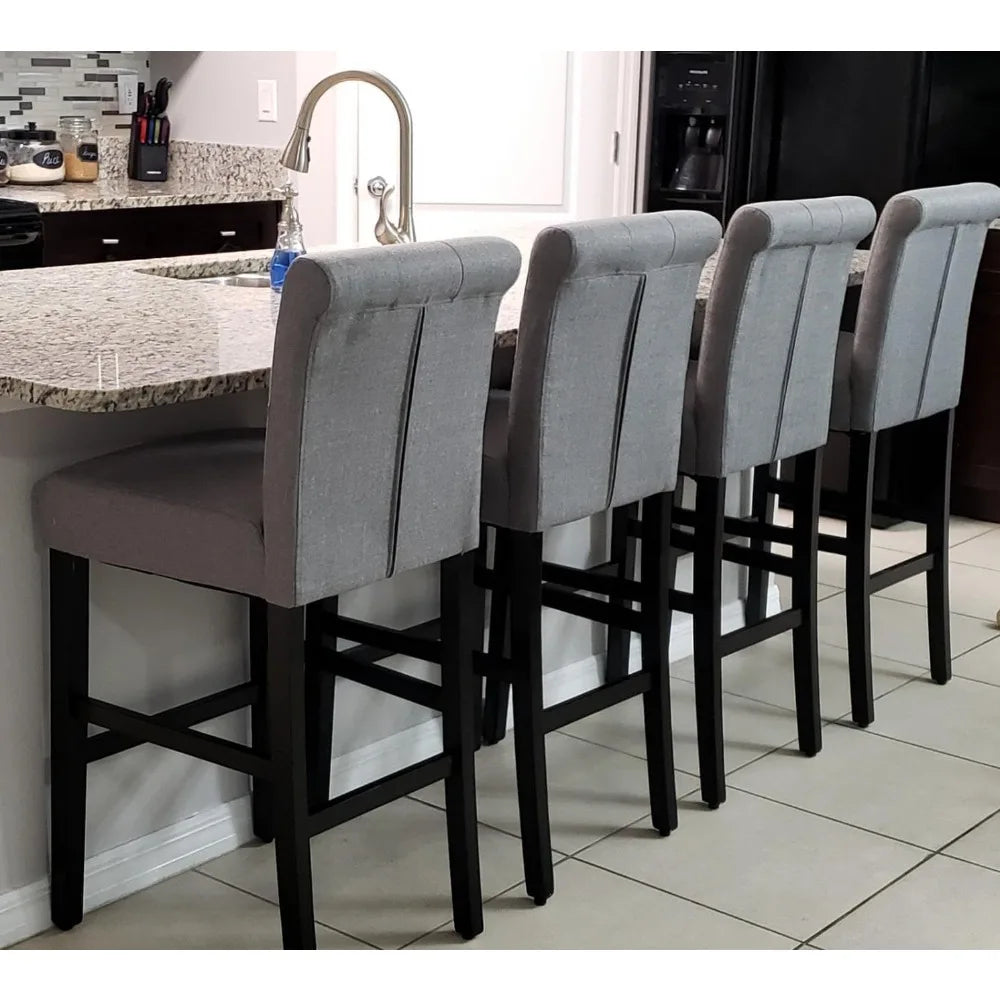30'' Set of 4 Bar Chairs  Gray