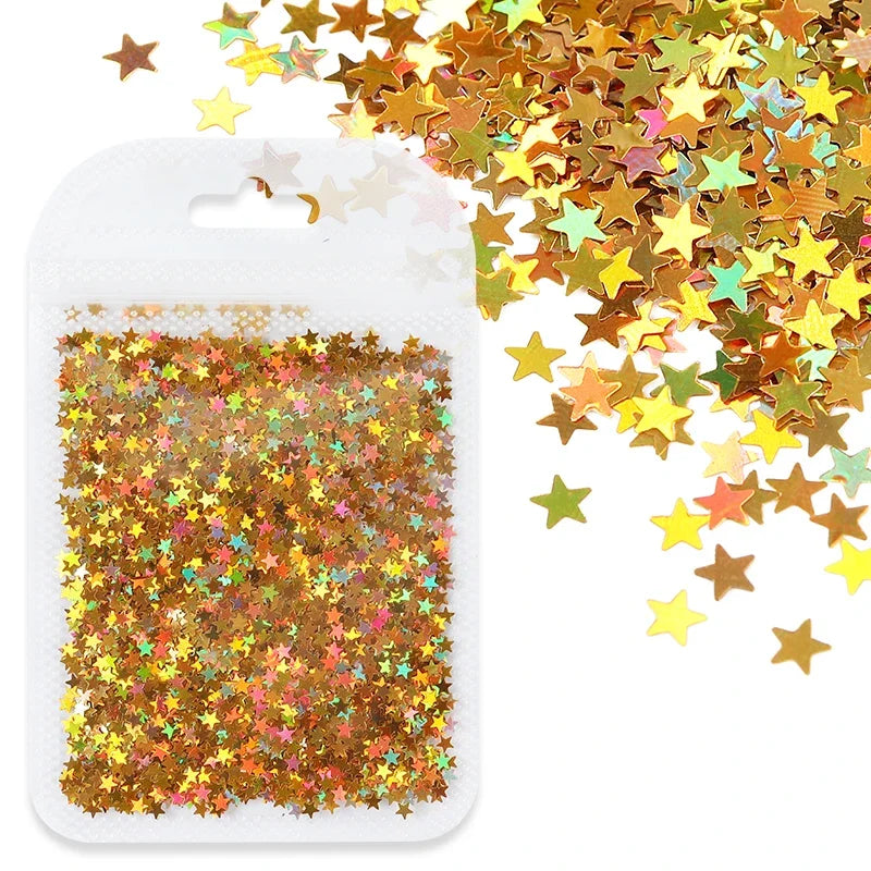 Holographic Stars Glitter For Epoxy Resin