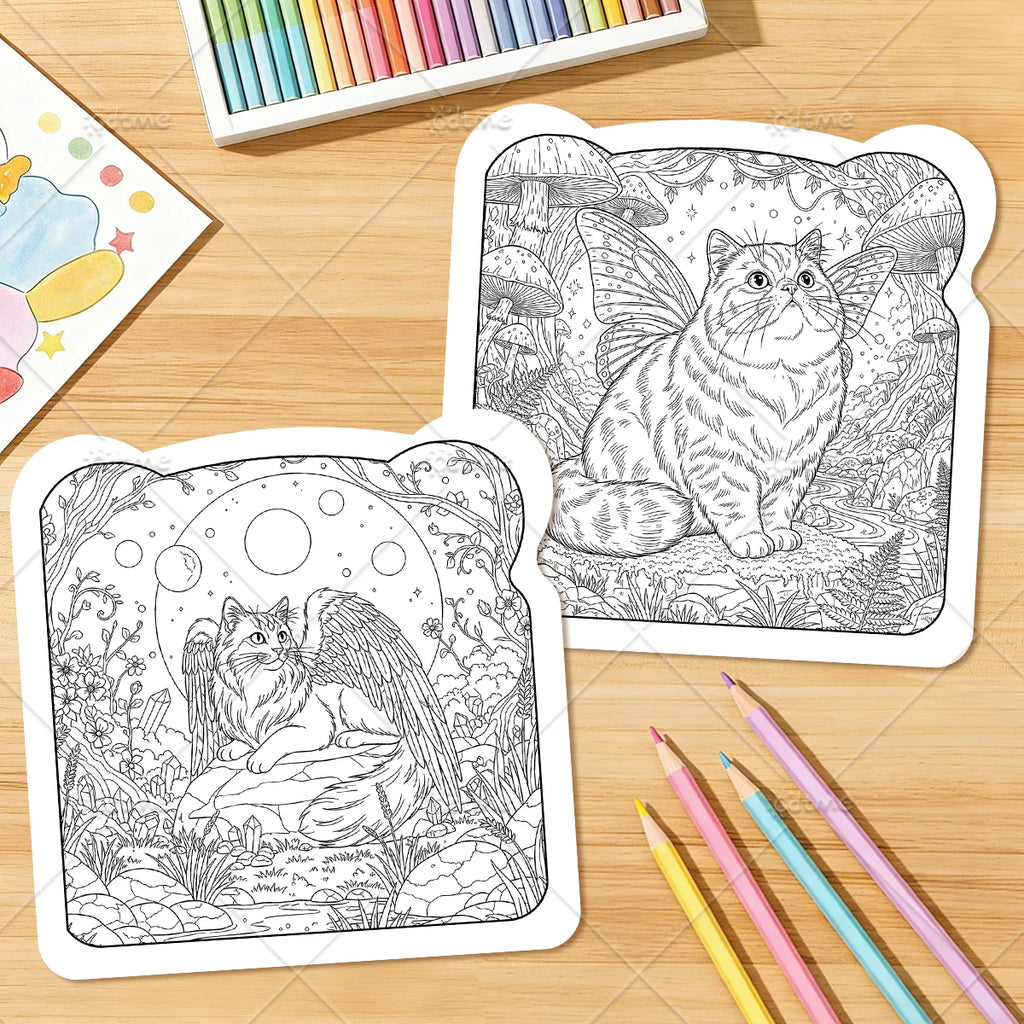 FAIRY CATS Coloring Book