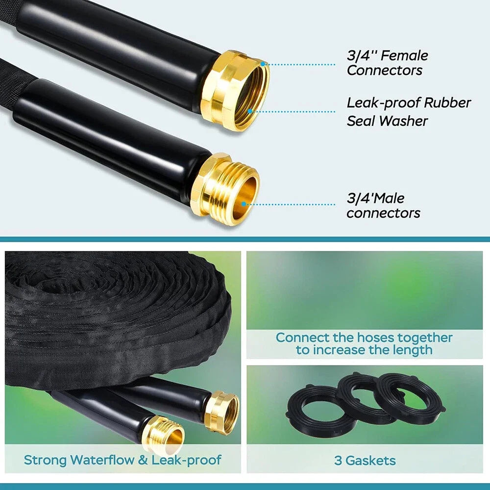 Non-Expandable Garden Water Hose 50/100ft Kink Free