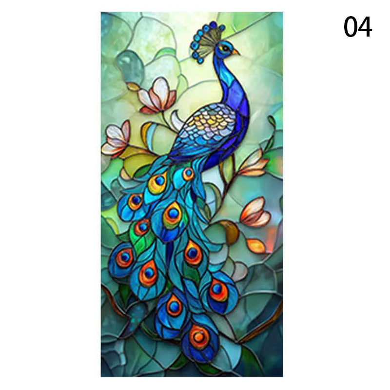Peacock Pattern Art Window Film
