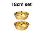 Round Golden Stainless Steel Colander