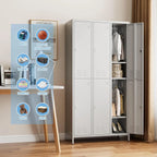 6 Metal Employee Storage Cabinets