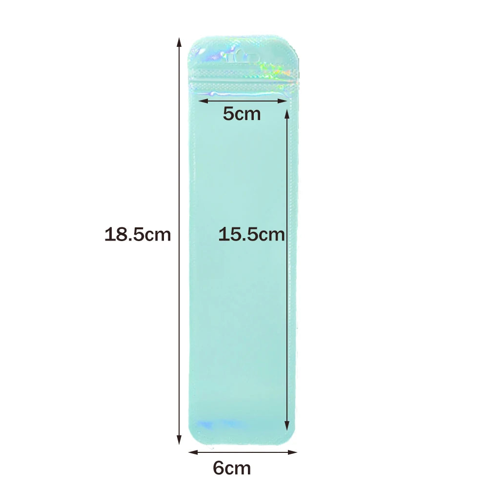 50pcs Holographic Zipper Small Food Storage