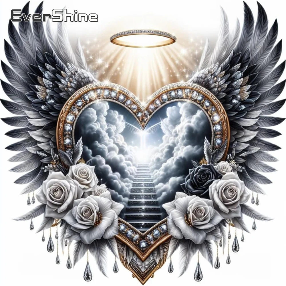 New Arrival Diamond Love Heart Wing