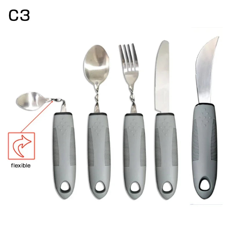 3/4/5Pcs/Set Elderly Adaptive Utensils