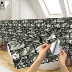 Vintage Faux Wall Tile Self-Adhesive Decal