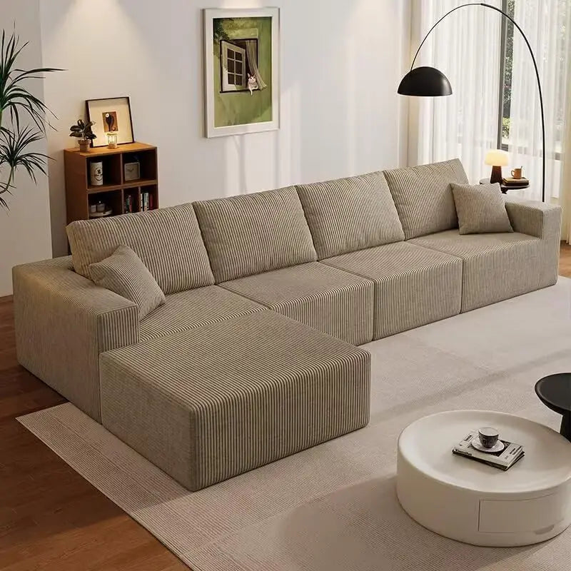 Sectional Sofa L-Shape  Black Customized