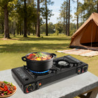 Portable Dual-Burner Camping Stove with Case 2500W