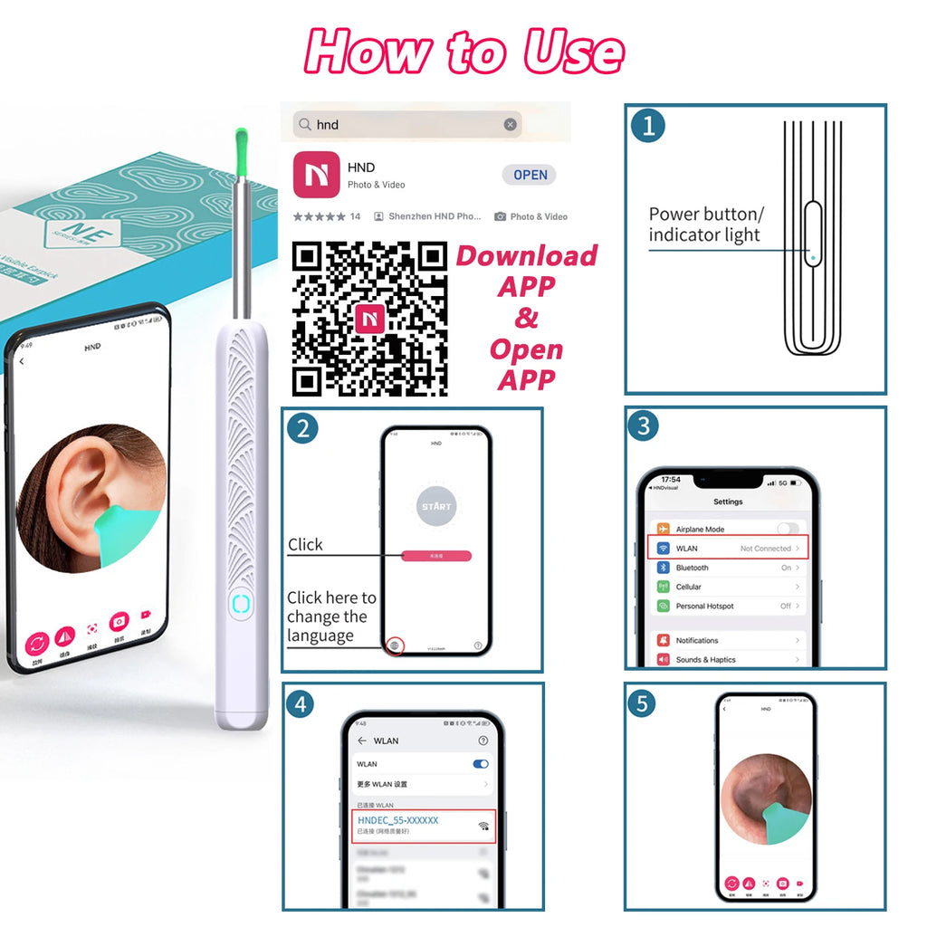Otoscope Endoscope Mini Camera
