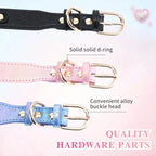 Leather Pet Collar, 8-15''Neck