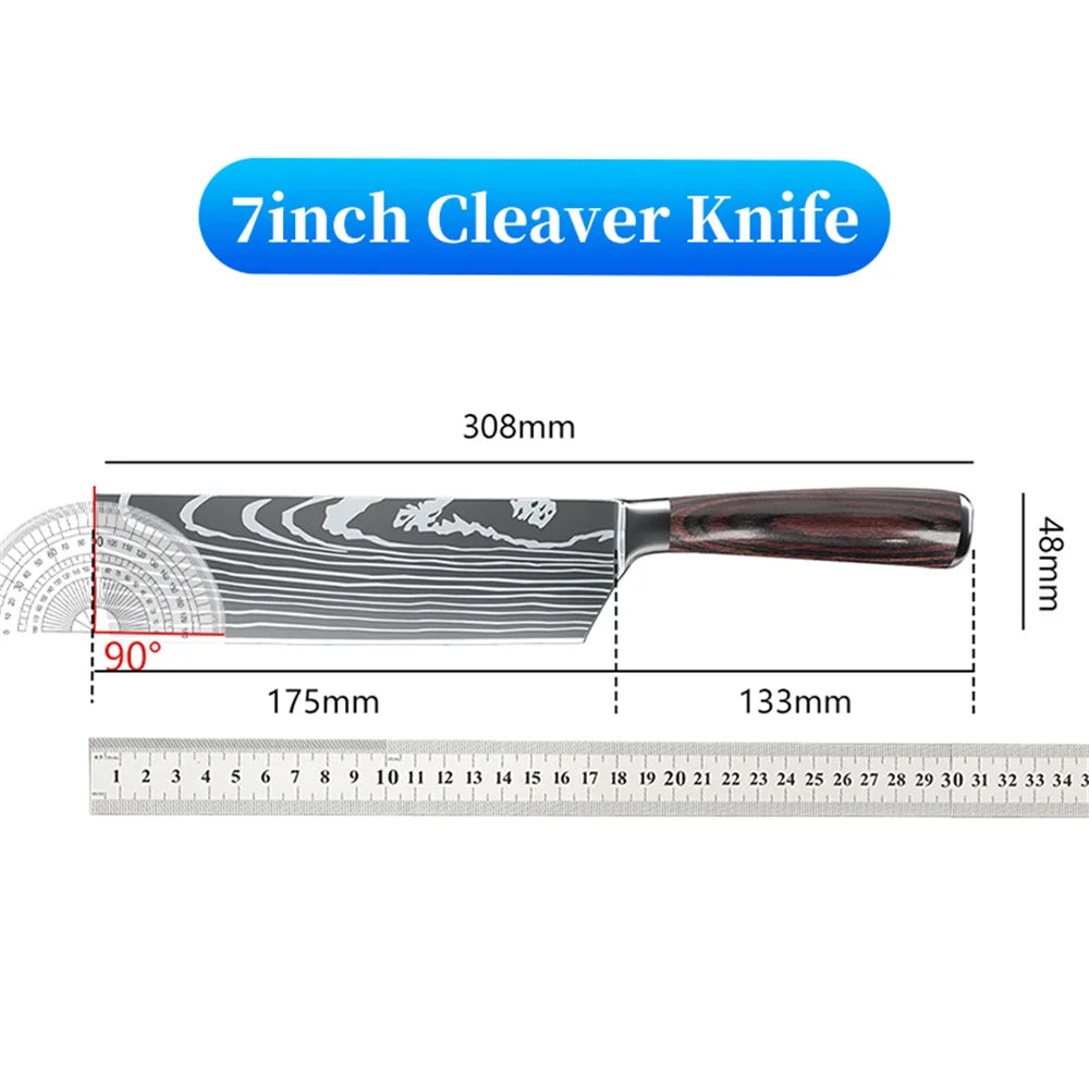 9 types Stainless Steel Kitchen Knife