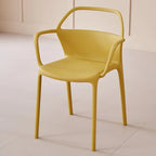 Plastic Dining Chairs, 4- Pack, Lightweight, Stackable