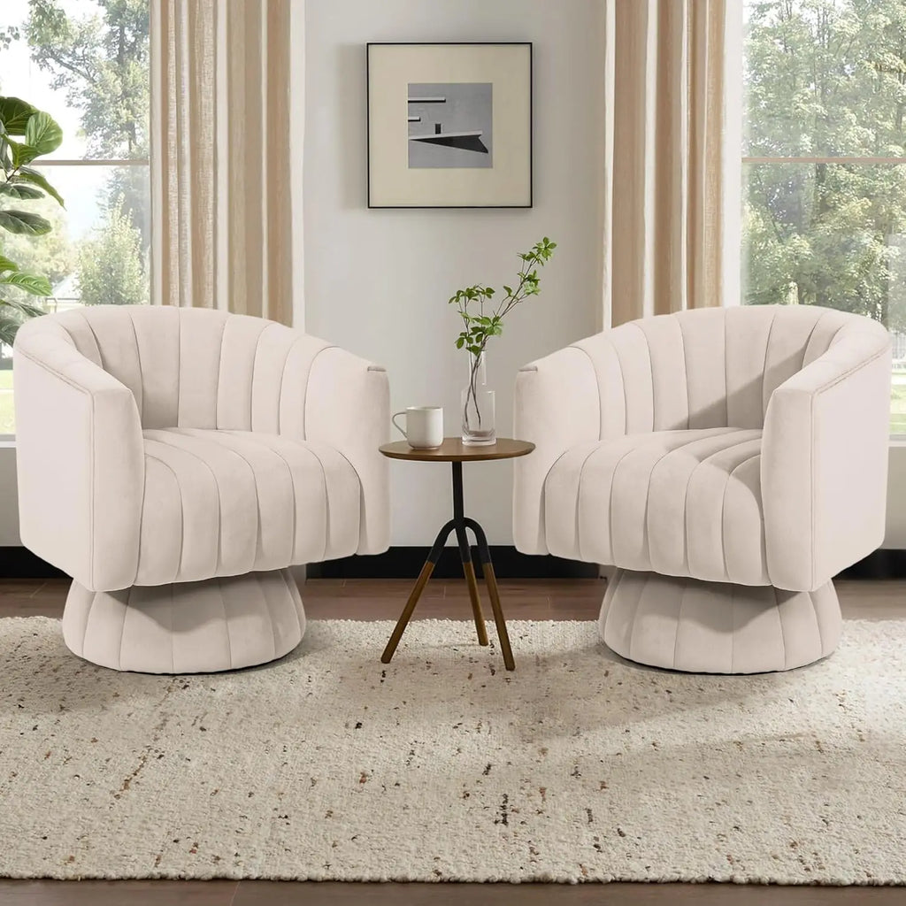 360° Swivel Accent Chair/ Armrest Set of 2