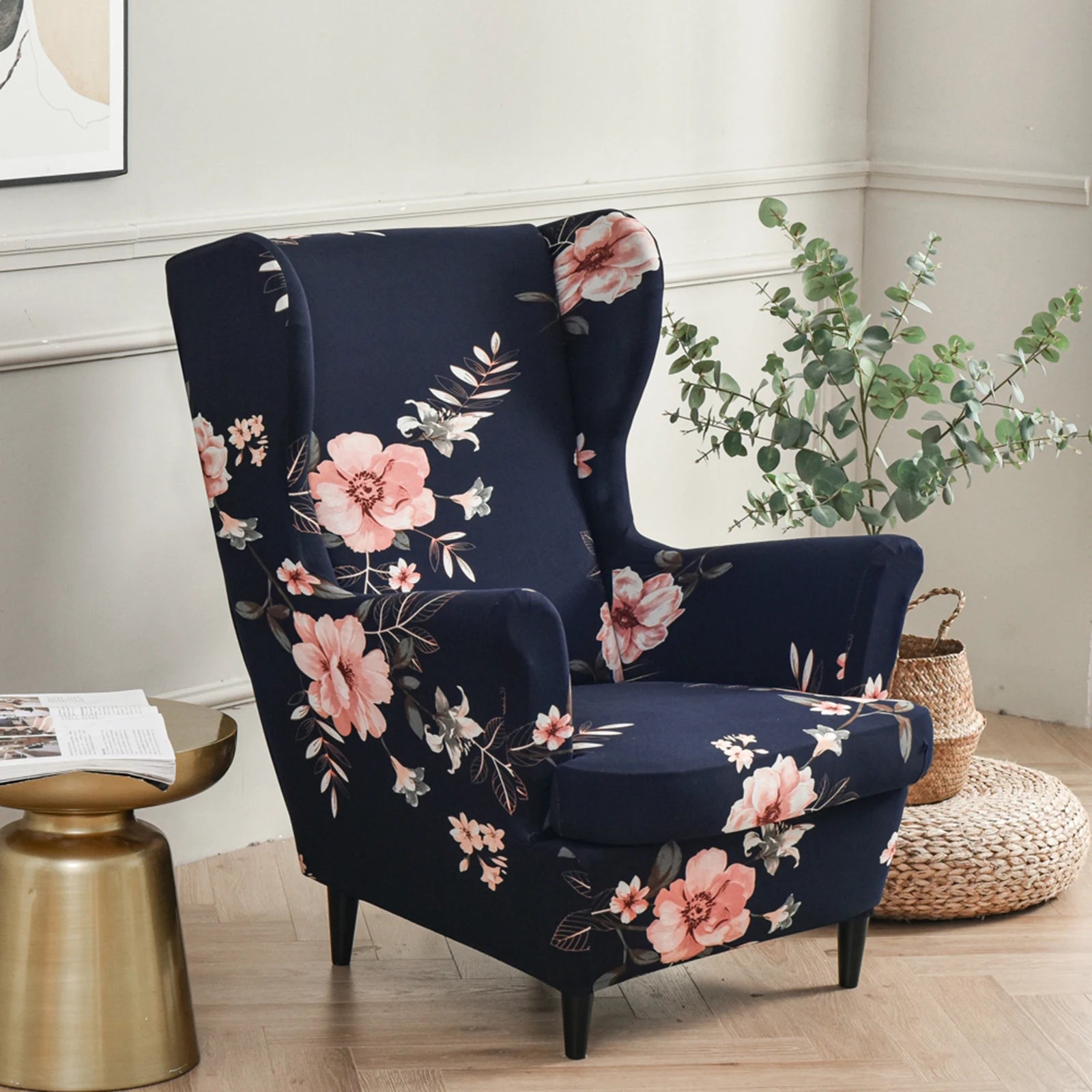 Chair Cover Wingback Stretch Spandex Armchair