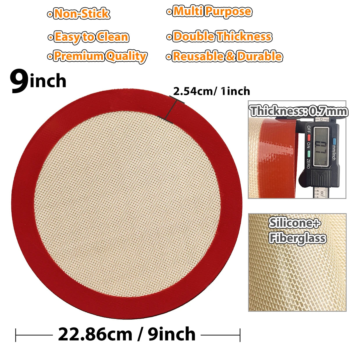 1/2PCS Silicone Baking Mats for Oven
