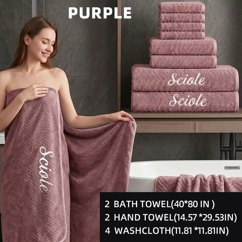 80in*40in/ 8pc. Microfiber Towel Set