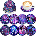 8pcs Diamond Coasters/ Holder Kits