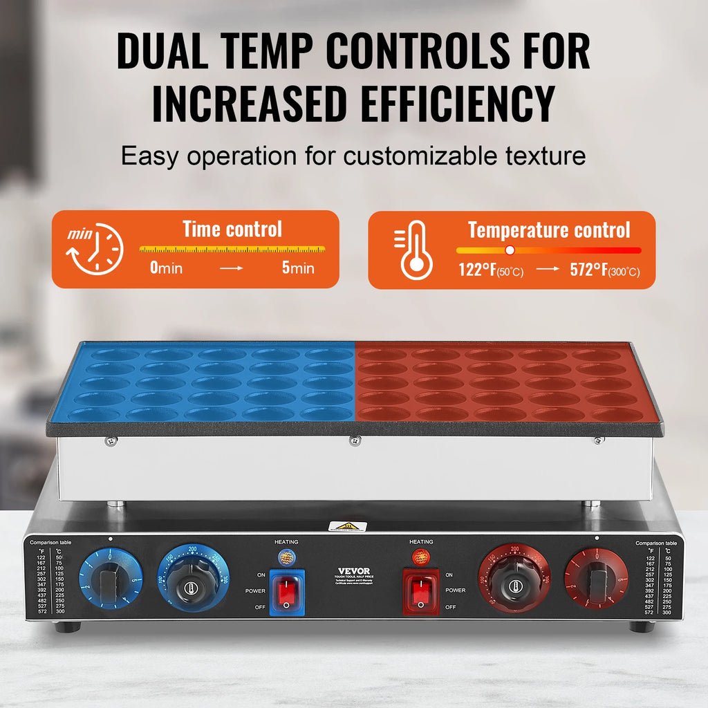 Mini Pancake Maker  Dual Temp / Time Control