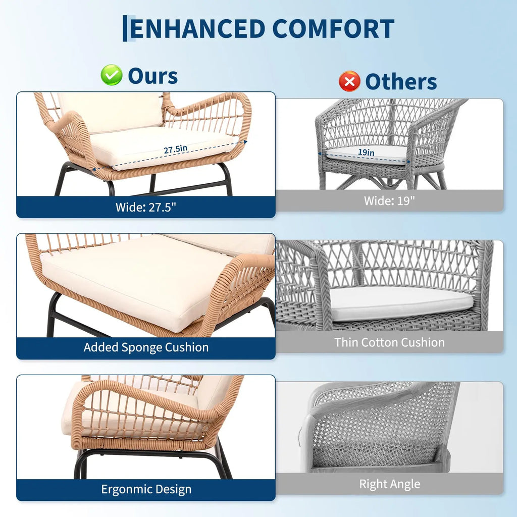 3PCS Patio Furniture Set