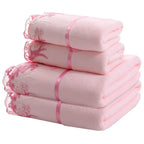Lace Embroidered Towel Set