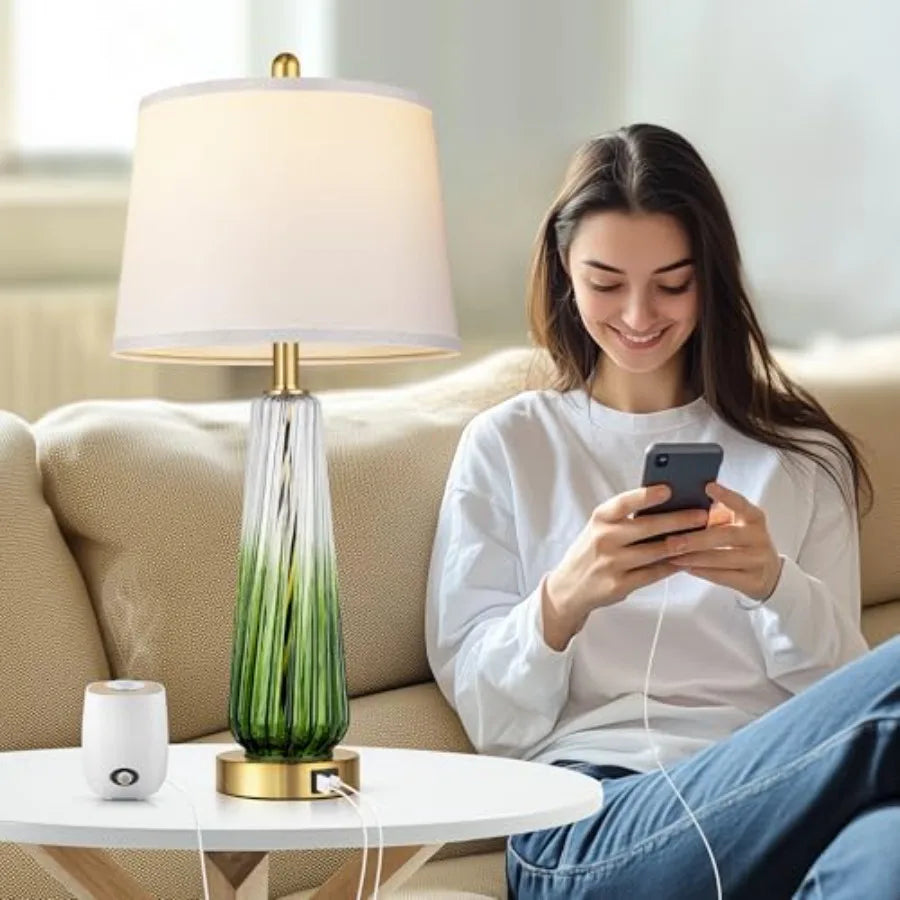 Glass Lamps(2 ) /3-Way Dimmable Touch