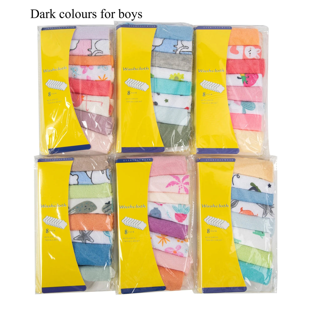 5/8 Pcs Cotton Newborn Baby Towels Set