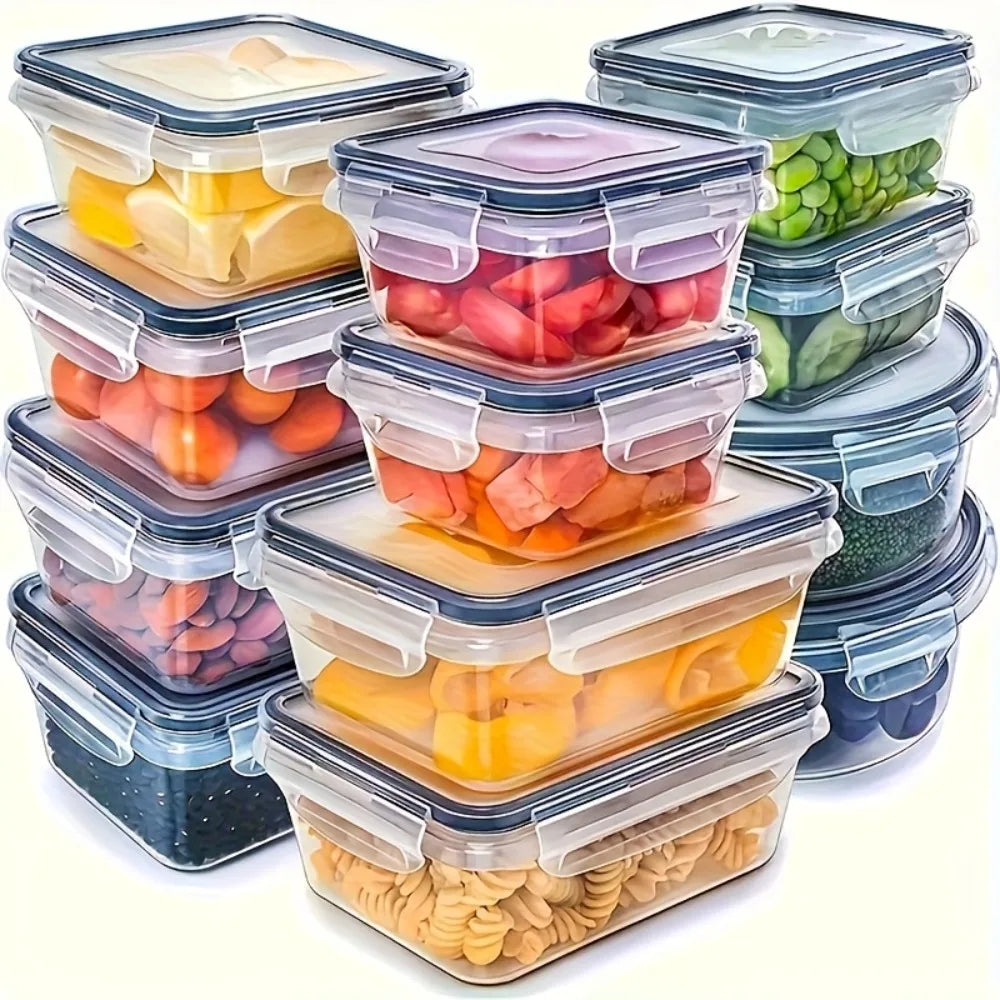 8-PC Food Containers / Locking Lids