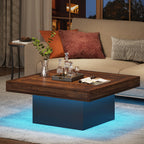 Table Square, LED, Wood