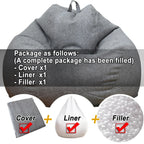 Washable Linen Bean Bag Chair / Filling