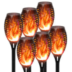 4/6/812Pcs Solar Torch Lights, Flickering Flame Waterproof