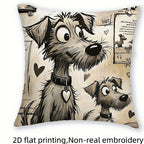 1/4pcs Dog-Patterned Pillowcases