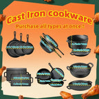 3PCS Pre-Seasoned  Iron Skillet Set