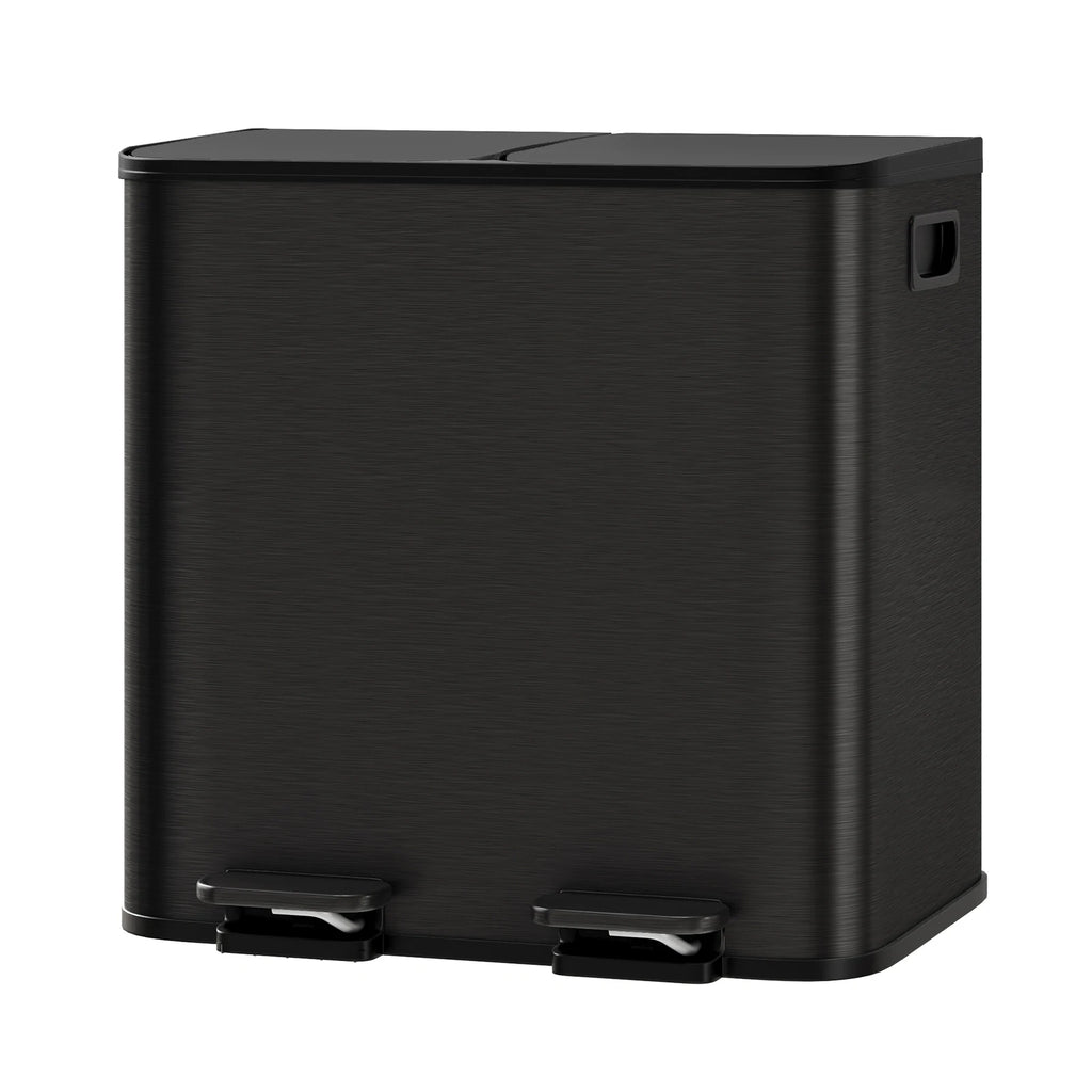 Dual Compartment Kitchen Trash Can, 30L (2 x 15L)