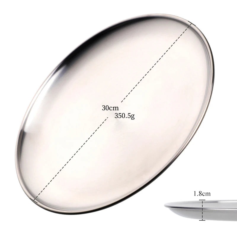 Stainless Steel Dinner Plates