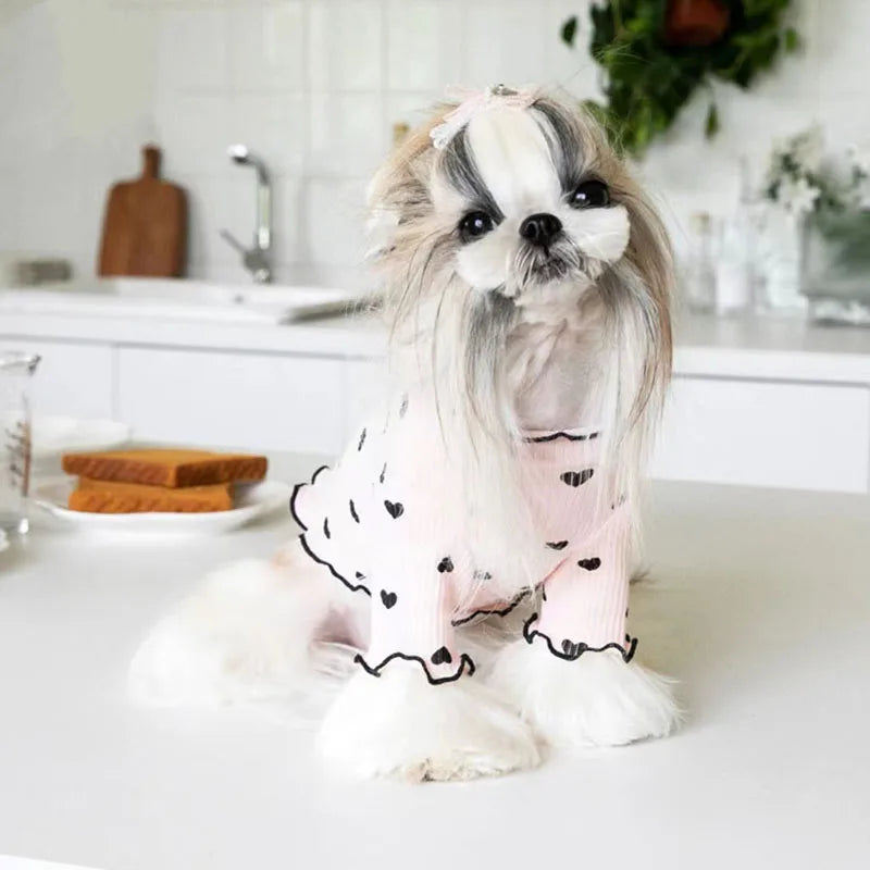 Pet Clothes Heart Print
