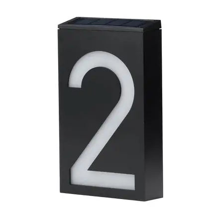 Solar Lights Black House Number
