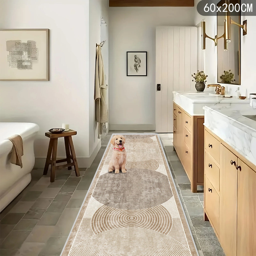 Geometric Striped Runner Rug