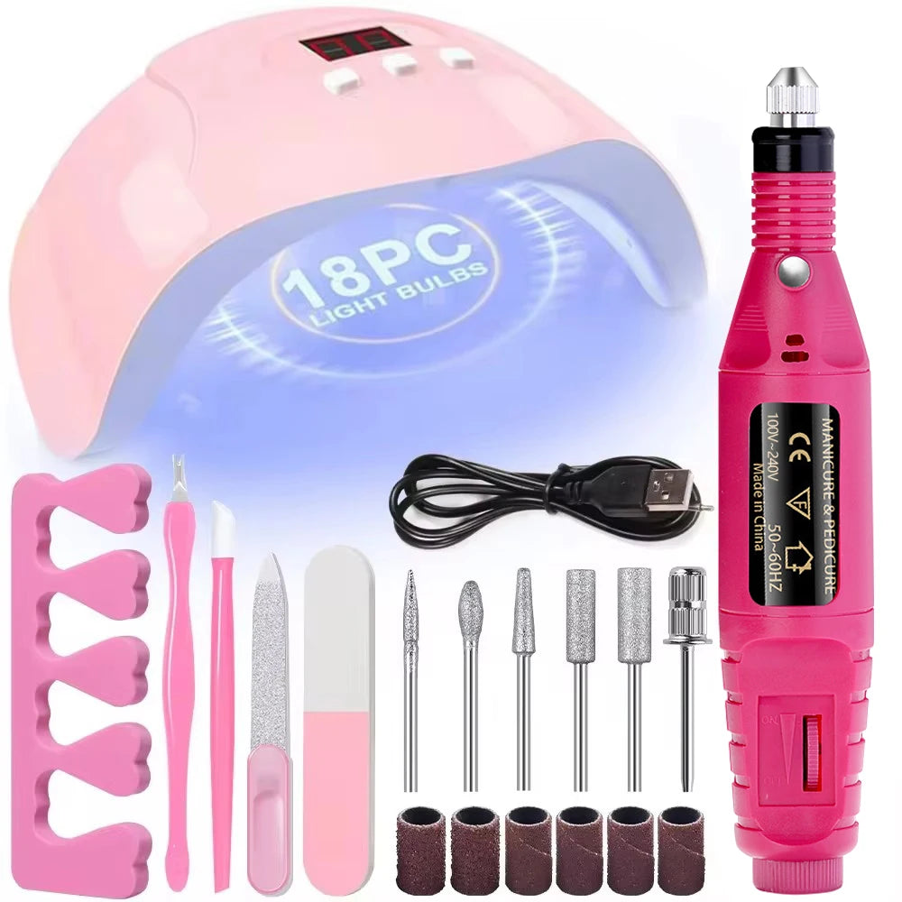 Professional Electric Nail Drill Polish Kit