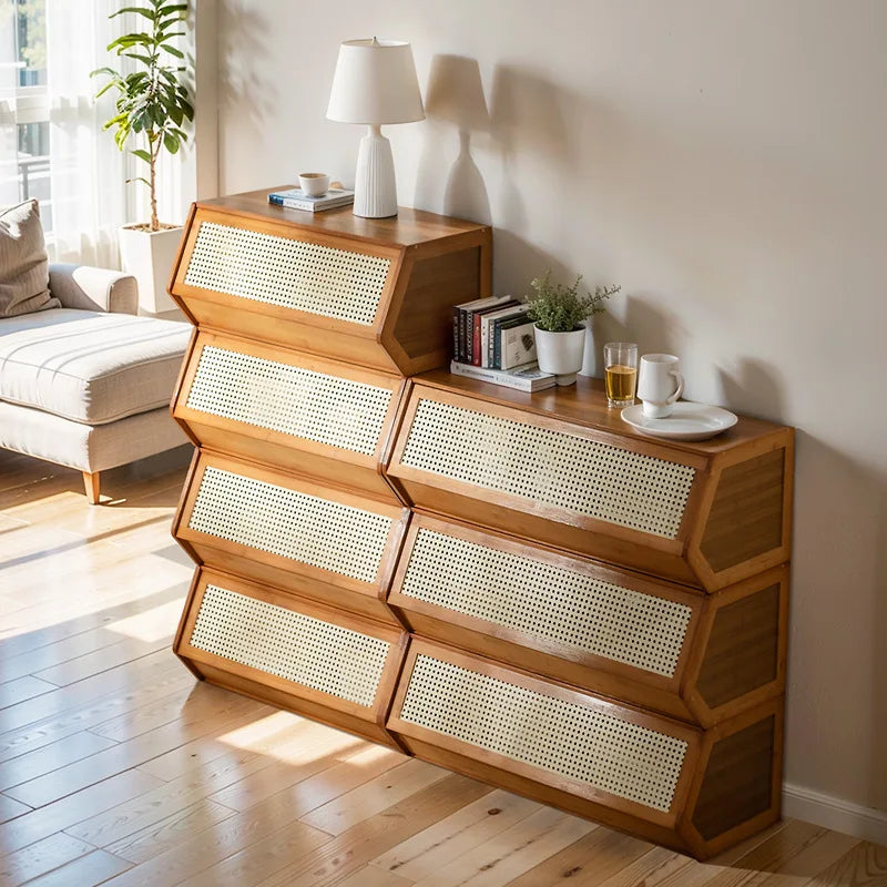 Bucket cabinet, storage can be stacked