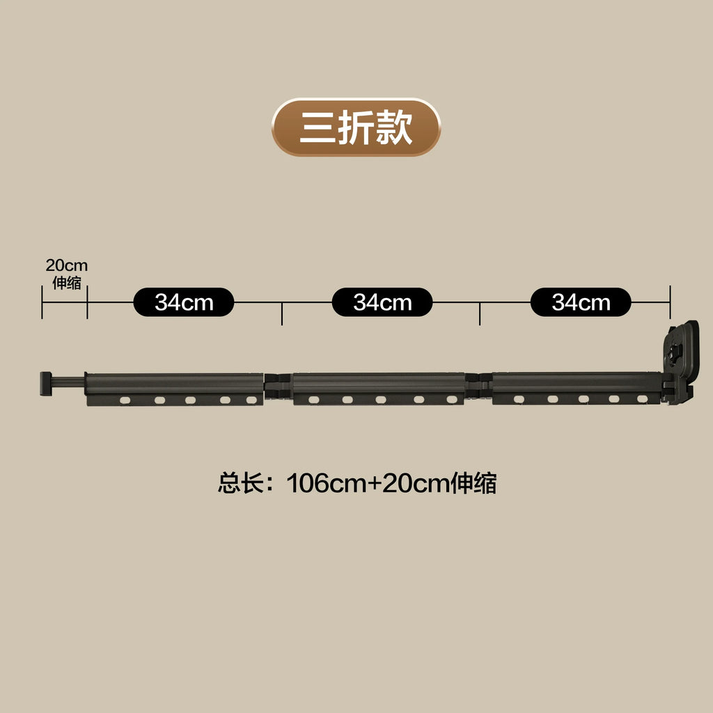 Shower Curtain Rod, Foldable