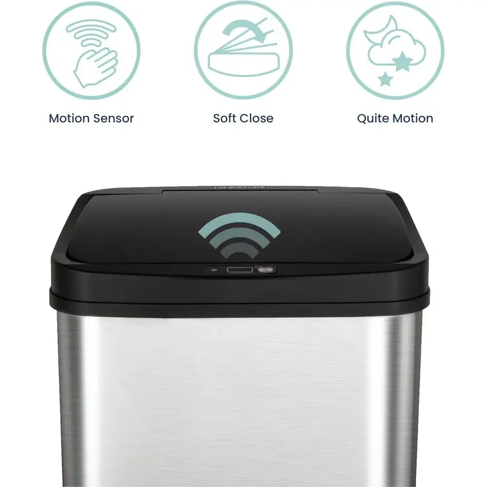 13 Gallon Touchless Motion Sensor Trash Bin