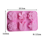 6 Holes Rose Silicone Mold
