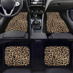 Leopard Print Car Floor Mats Set