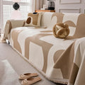 Chenille Sofa Blanket with Tassels