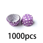 1000Pcs  Pattern Mini Cake Paper Liners