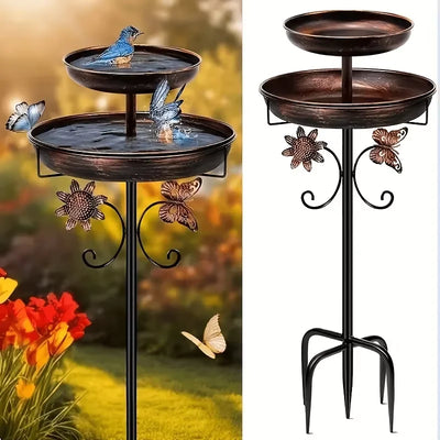 46in Dual-Layer Bird Bath/ Feeder Set