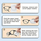 100 Disposable Eyeglass Cleaning Wipes
