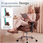 Adjustable Armrests Reclining Computer Office Chair / Footrest